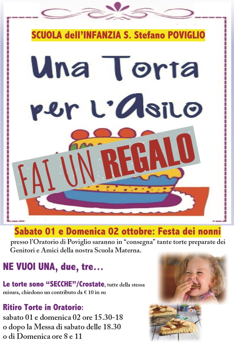 Una torta per l'asilo 1-2 ottobre 2022