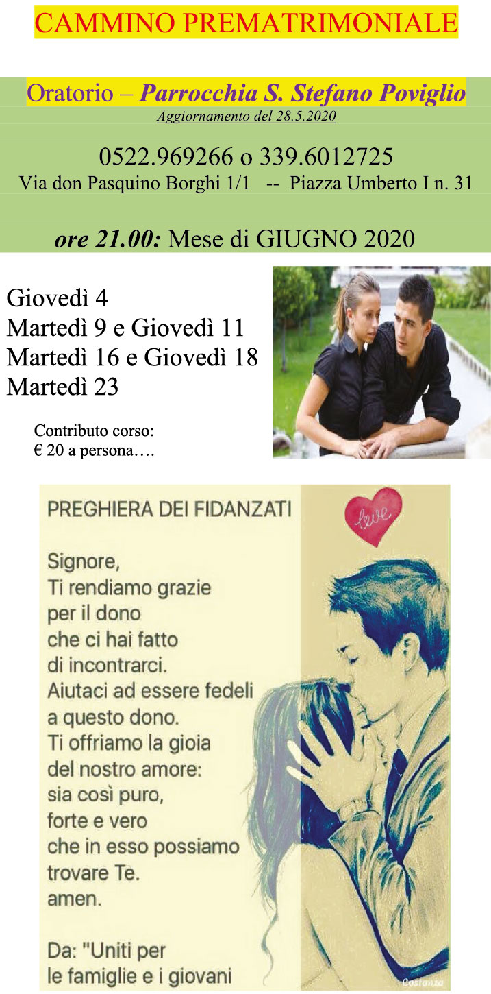 Corso prematrimoniale 2019-2020