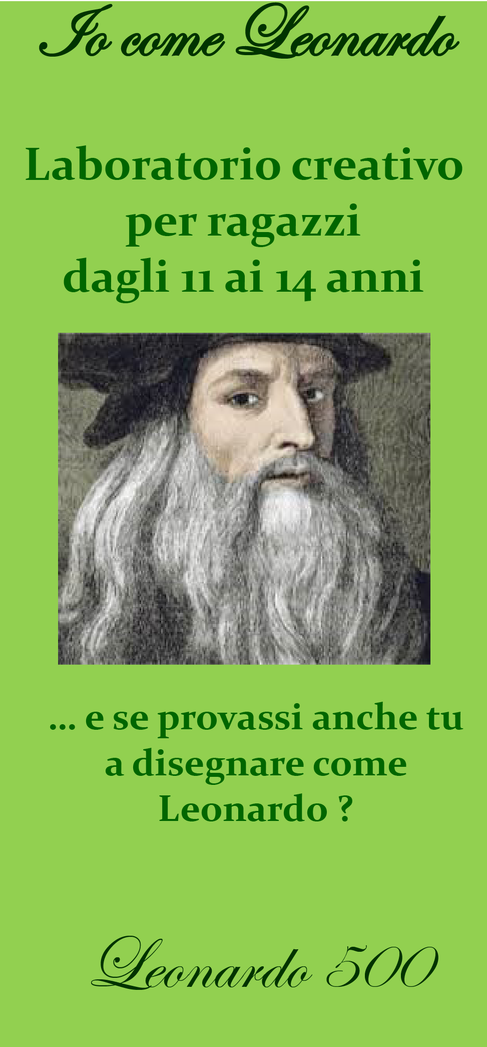 Io come Leonardo: laboratorio creativo per ragazzi - 5 e 6 settembre 2019