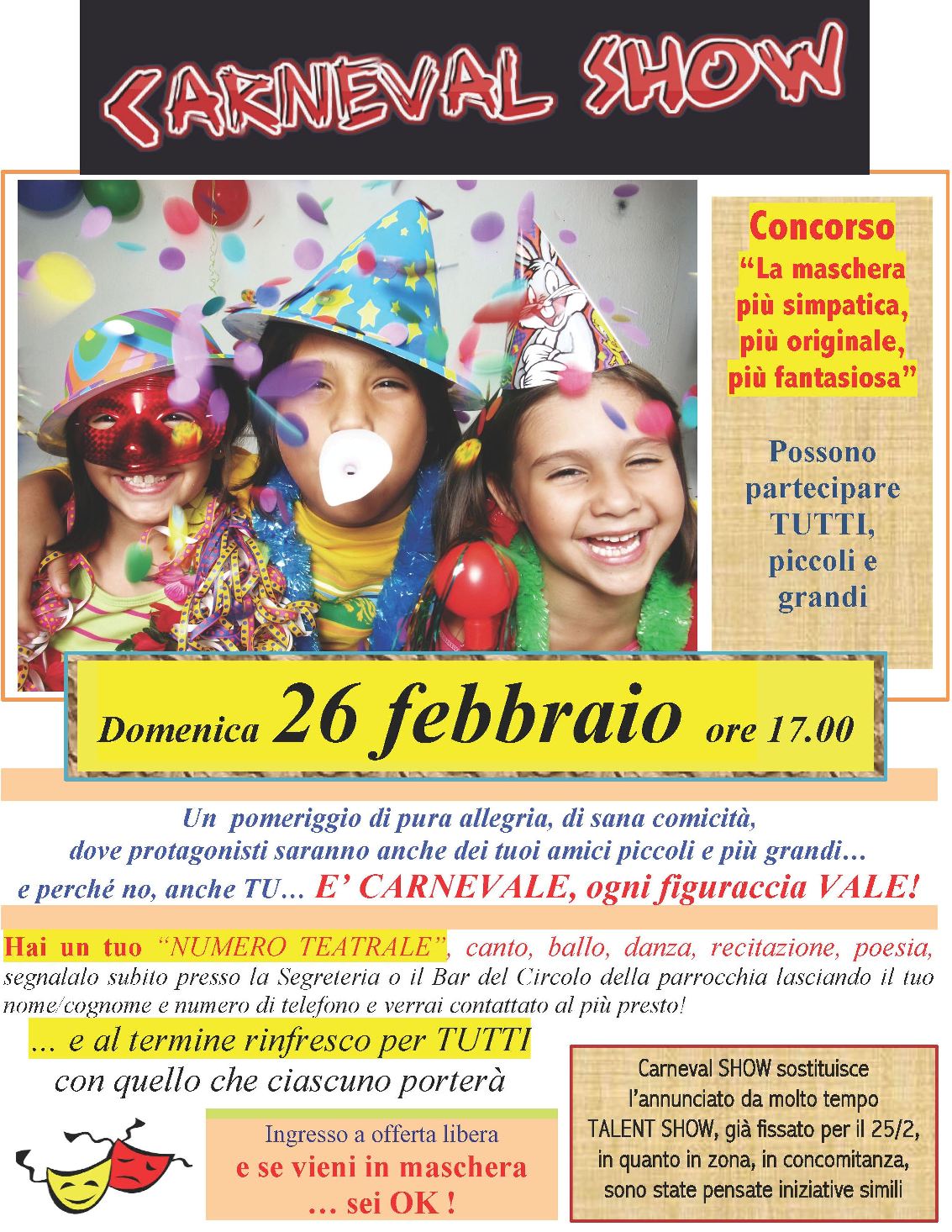 Locandina: 2016-17 » Carneval Show 26-02-2017