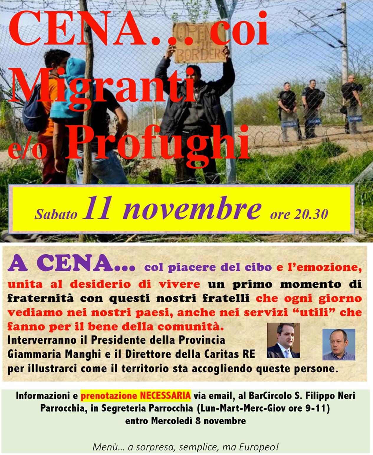 Locandina: 2017-18 &raquo; Cena coi migranti 11-11-2017