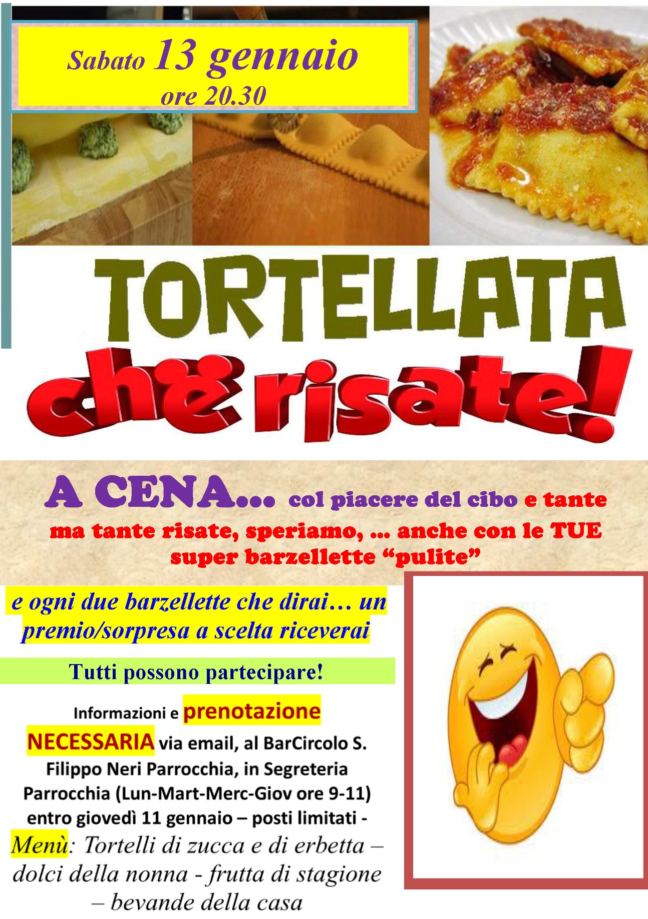 Locandina: 2017-18 » Tortellata che risate 13-01-2018
