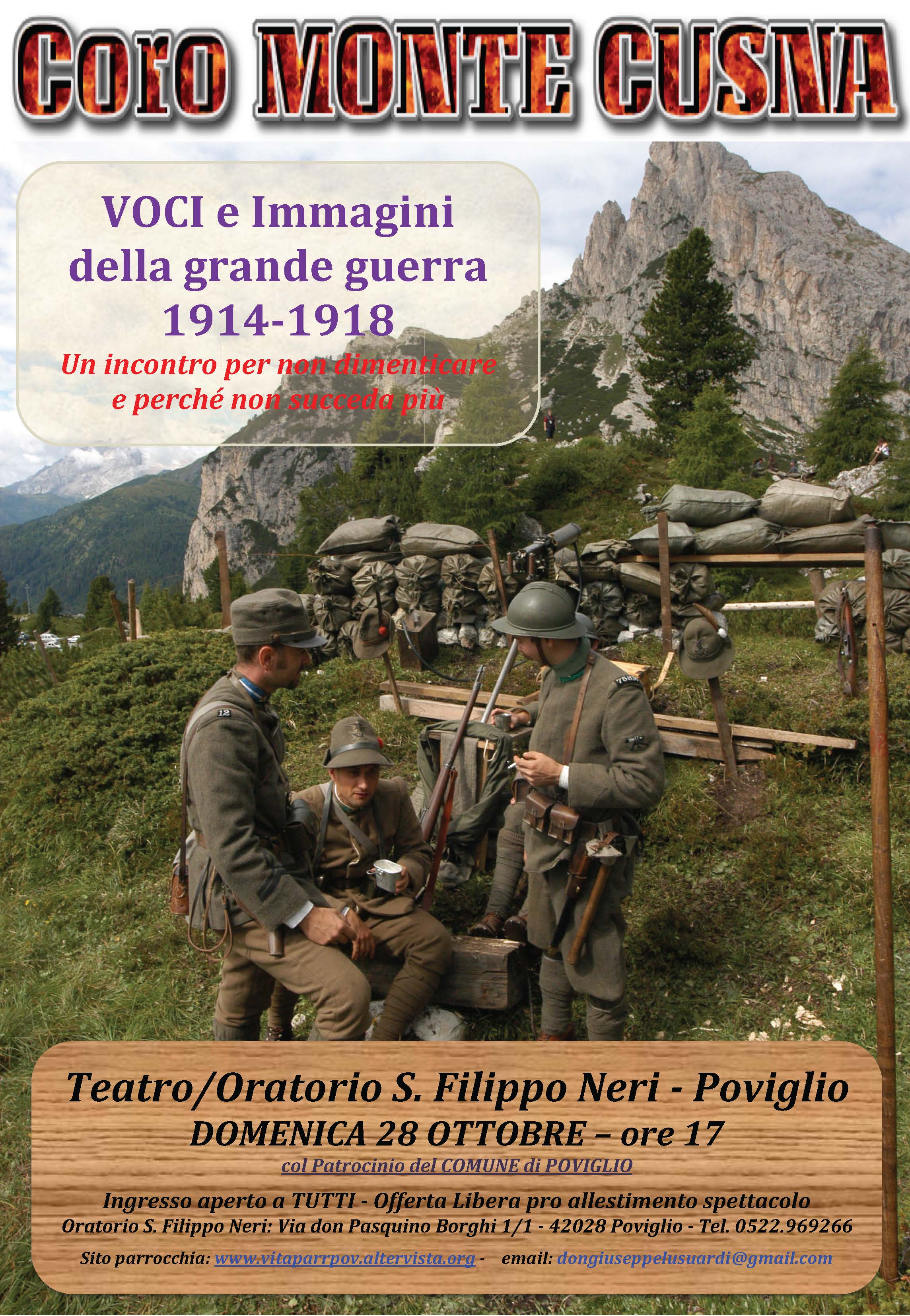 Locandina: 2018-19 » Coro Monte Cusna 28-10-2018