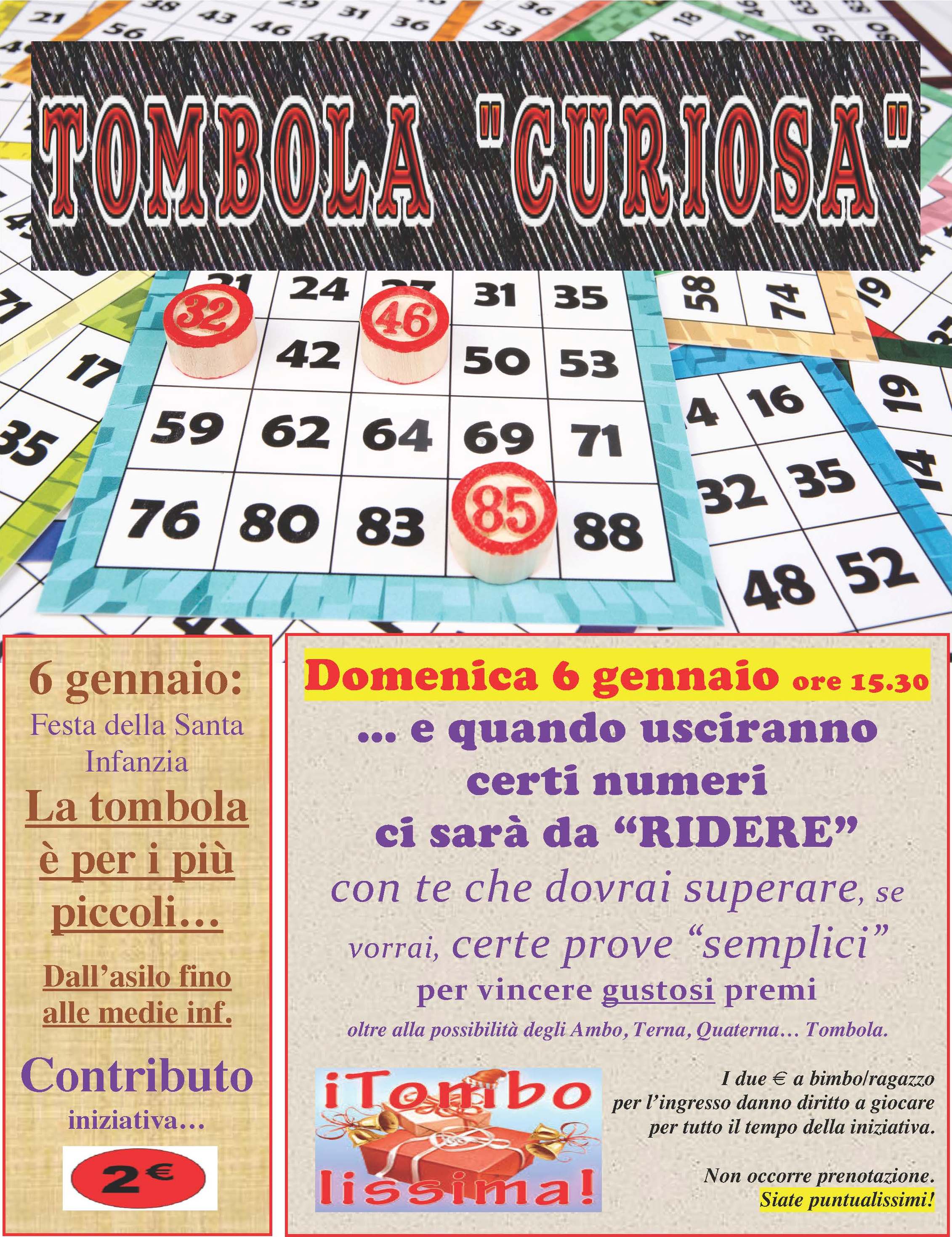 Locandina: 2018-19 » Tombola curiosa 06-01-2019