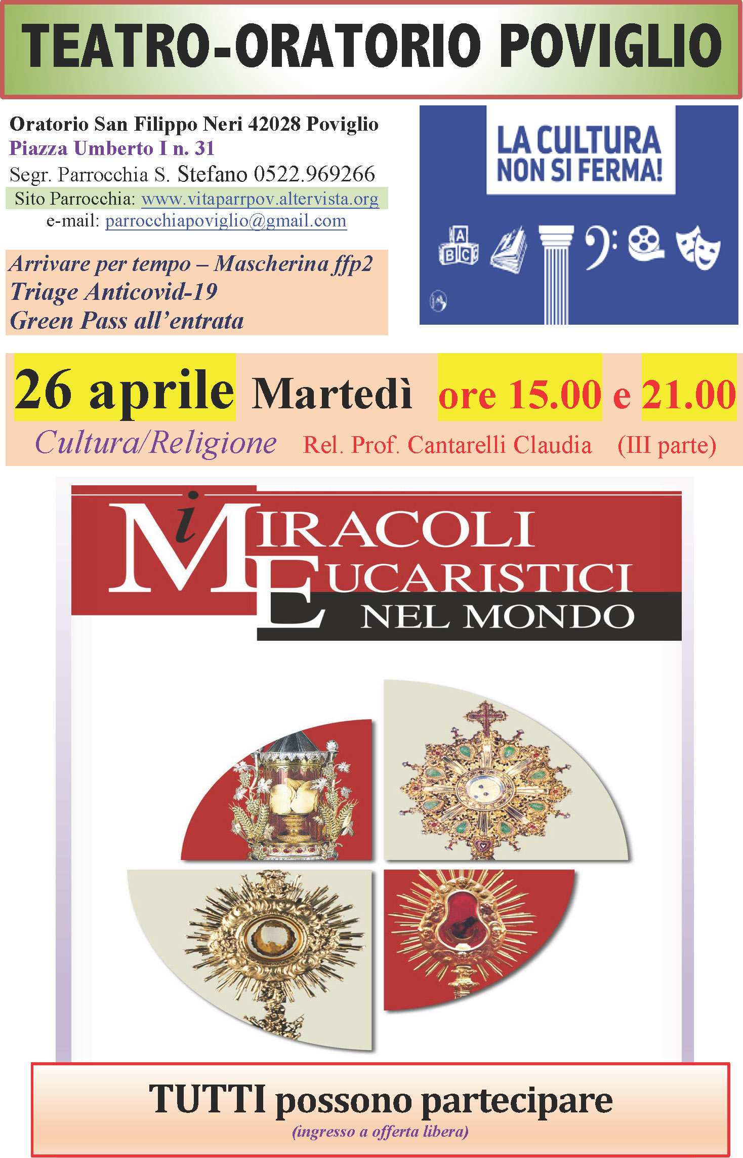 Locandina: 2021-22 » Miracoli Eucaristici 2022-04-26