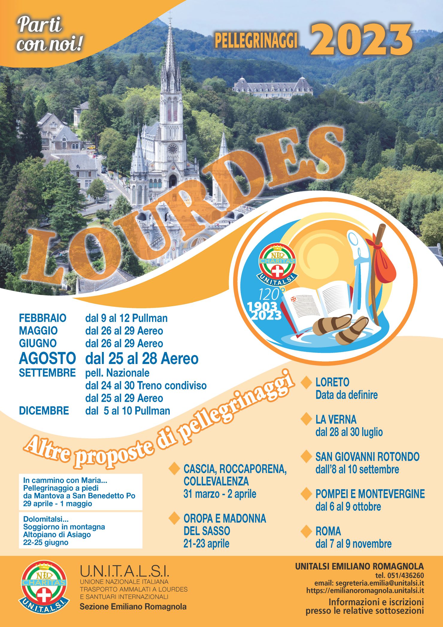 Pellegrinaggi UNITALSI a Lourdes 2023